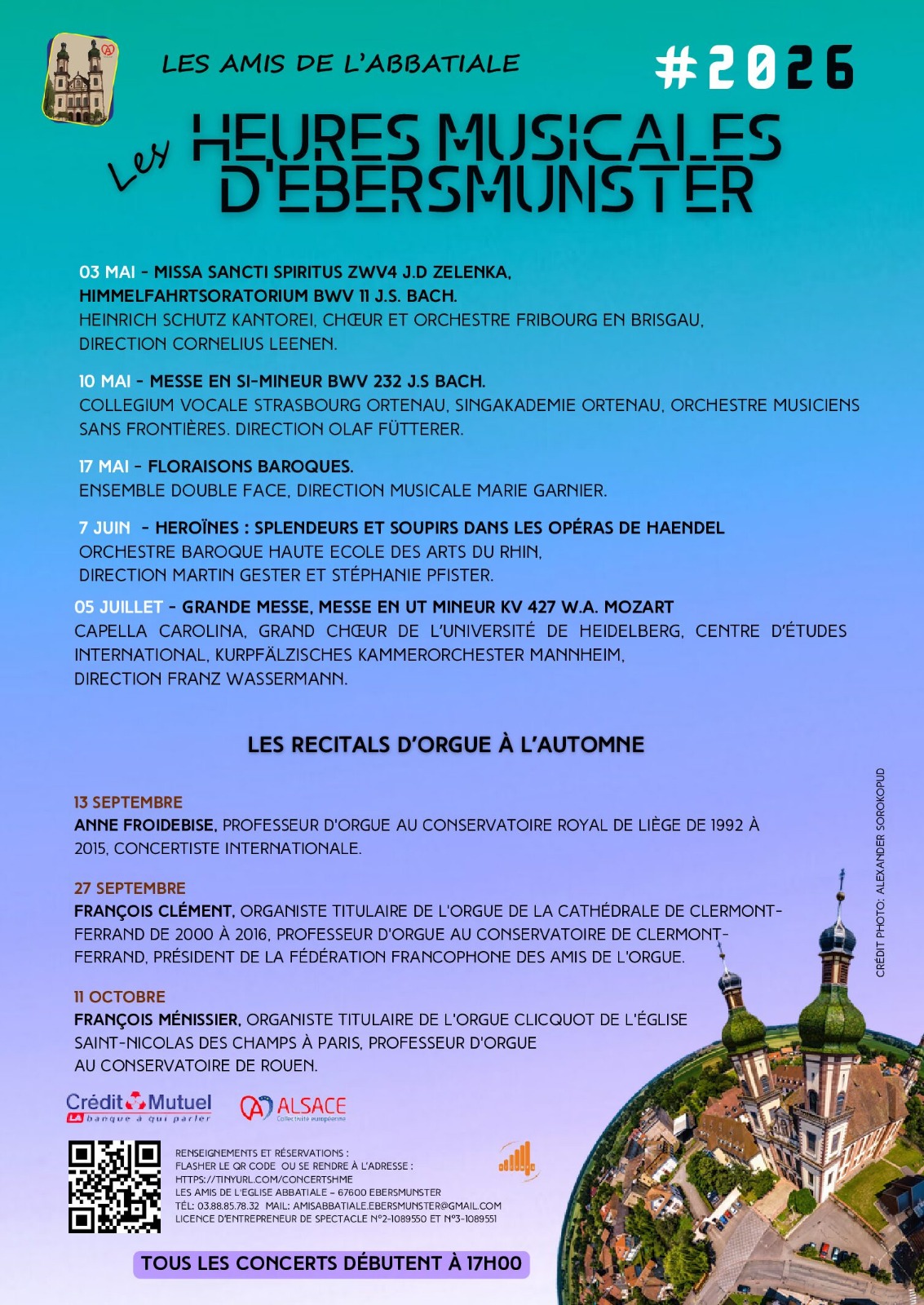 Annonce des heures musicales d'Ebersmunster